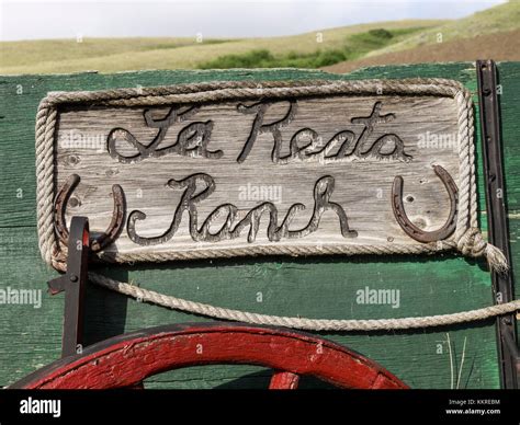 La Reata Ranch Sign Stock Photo Alamy