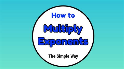 How To Multiply Exponents An Easy Way Youtube