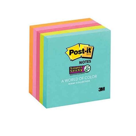 3m 654 Post It Notes 3 Inch X 3inch Neon Post It Notes Sticky Note