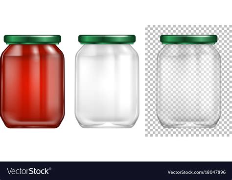 Packaging Design For Glass Jar Royalty Free Vector Image