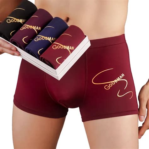 2017 Male Underwear Boxers For Men Fashion Print Designer Plain Classic