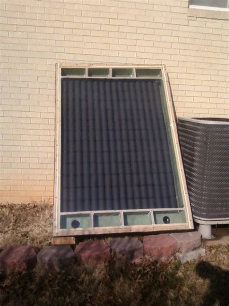 Pop Can Solar Heater Completed Diy Pool Heater Solar Heater