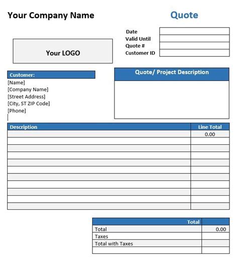 Free Best Quotation Templates Download Quotes For Word Excel And Pdf