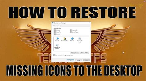 Restore Missing Desktop Icons In Windows 10 Version 1903 Youtube