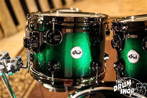 Dw Drums Collectors Maple Bright Green Sparkle Flake Reverb