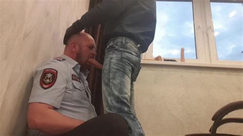 Tough Skinhead From The Threshold Fucks The Throat Of A Policeman With