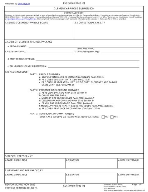 Dd Form 2715 Fill Out Sign Online And Download Fillable Pdf