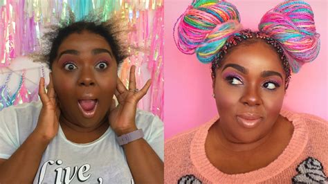 Easy braided hairstyles for black girls. Watch Me Transform | Rainbow Box Braids Installation - YouTube
