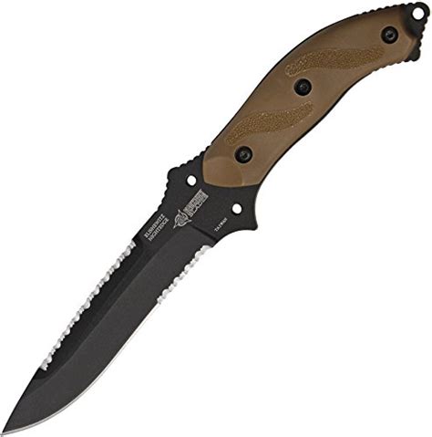 Buy Blackhawk Coyote Tan Nightedge Serrated Edge Fixed Blade Knife With