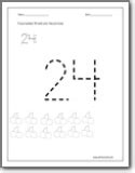 Number 24 Worksheets : Number 24 worksheets for preschool and kindergarten