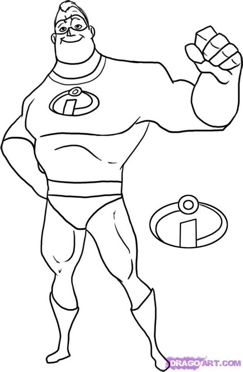 Mr. Incredible Coloring Page - Coloring Home