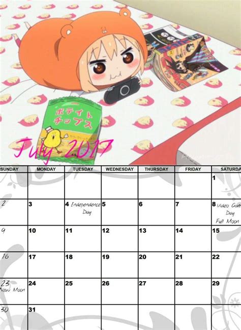 Anime Calendar 2017 Anime Amino
