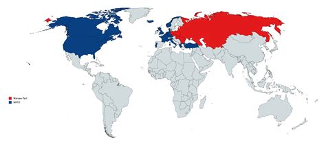 members of nato and the warsaw pact in 1979 cold war r maps