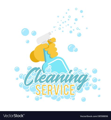 Cleaning Service Logo Label Or Symbol Royalty Free Vector