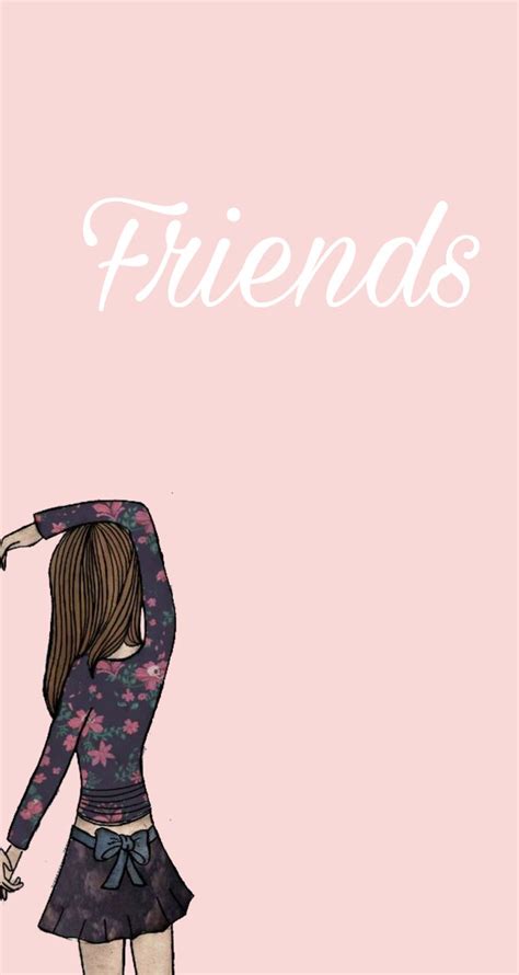 Other Half Of The Best Friends Cute Pink Wallpaper For Iphone In 2020 Best Friend Wallpaper