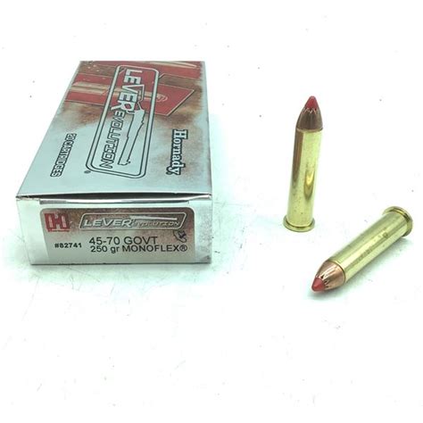 Hornady Leverevolution 45 70 Govt 250 Grain Monoflex Ammunition 20 Rounds