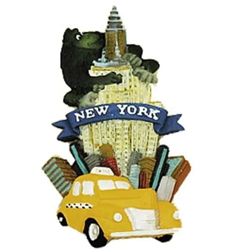 King Kong Nyc Skyline Magnet New York City Empire State Building
