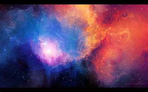 Abstract Outer Space Stars Nebulae Artwork Tyler Young