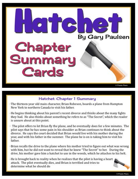 Hatchet Book Summary Chapter 3 Hatchet By Gary Paulsen Ppt Video