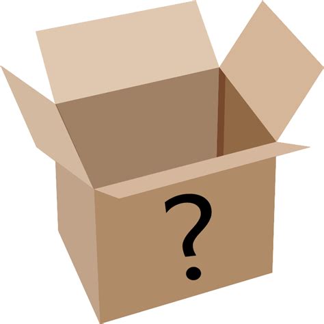 Mystery Box Png Clip Art Black And White Box With White Background