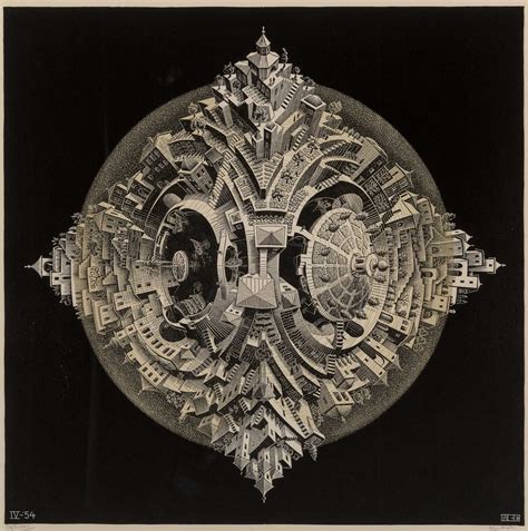 M C Escher Tetrahedral Planetoid 1954 Artsy