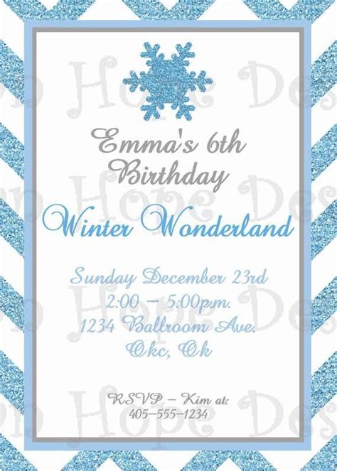 Free Winter Wonderland Invitations Templates Winter Wonderland