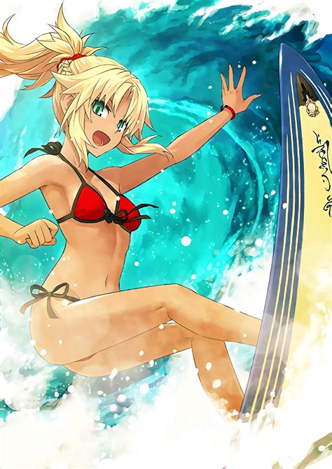 Wallpaper Illustration Anime Fate Grand Order Swimwear Saber Of Red Fictional Character