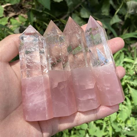 1pc 70g Natural Clear Quartz Rose Quartz Crystal Etsy