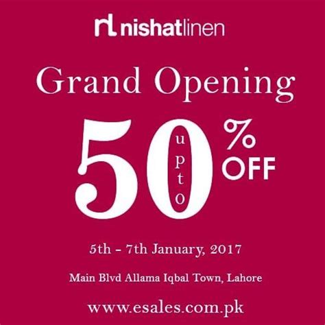 Nishat Linen New Store Opening Allama Iqbal Town Lahore | Allama iqbal ...
