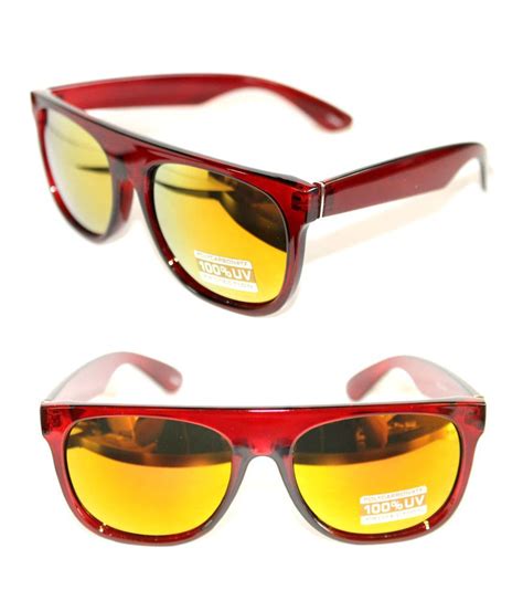 Men S Flat Top Impero Sunglasses Future Super Burgundy Red Gold Mirror Sport Sunglasses