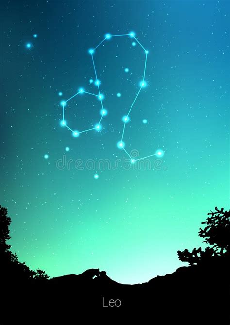 Las Constelaciones Del Zodiaco Del Tauro Firman Con La Silueta Del