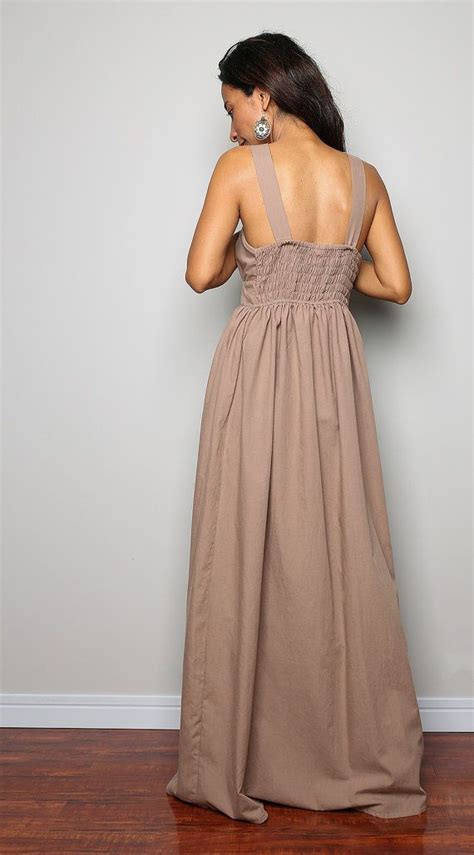 Bridesmaid Dress Latte Maxi Dress Long Light Brown Par Nuichan Long