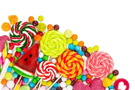 Premium Photo Colorful Candies And Lollipops Isolated On White Background