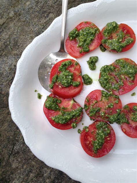 Tomatoes With Mint Basil Pesto The Mom 100 The Mom 100