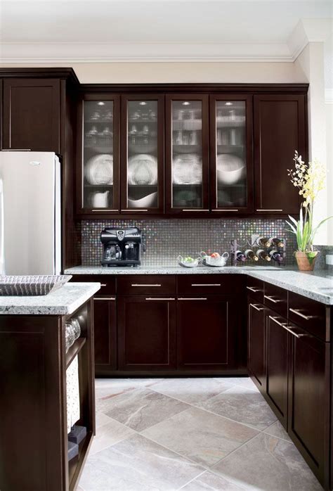 Inspirational Dark Cherry Cabinets Kitchen Backsplash Ideas Hardwood