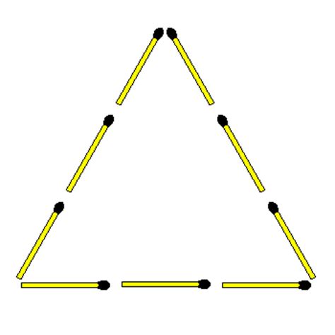 In the process, focus narrows down towards the solution. Matchstick Puzzles: 150. Triangle 3X3 : Move 5 creating 5 ...