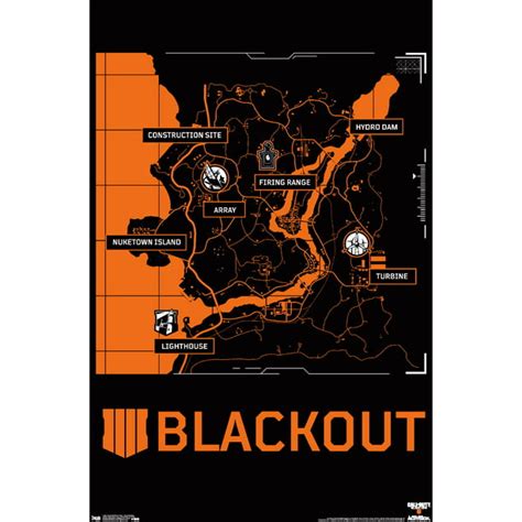 Call Of Duty Black Ops 4 Blackout Map Wall Poster 22375 X 34