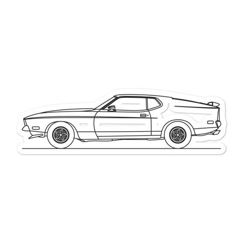 Ford Mustang Mach 1 1st Gen Sticker Artlines Design