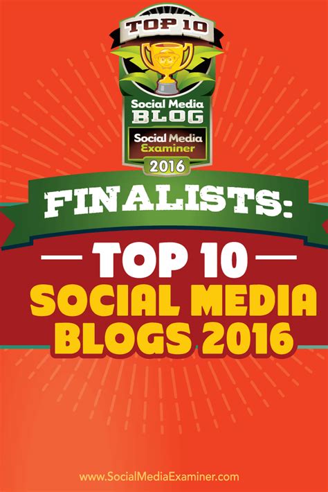 Finalists Top 10 Social Media Blogs 2016 Social Media Examiner