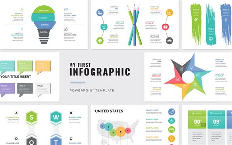 My First Infographic Powerpoint Template Templatemonster