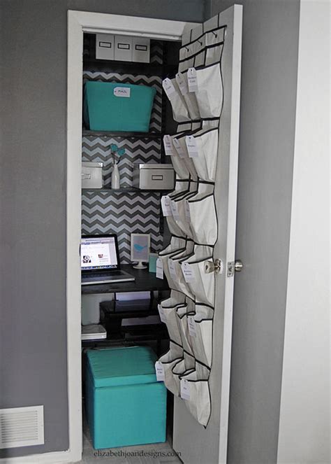 Get Organized In A Small Space With A Cloffice Office Closet The