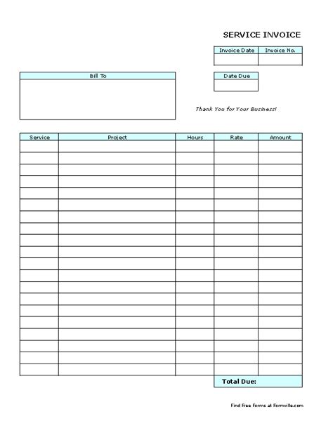 Once you've completed the job, you'll need. Blank Invoice Template - PDFSimpli