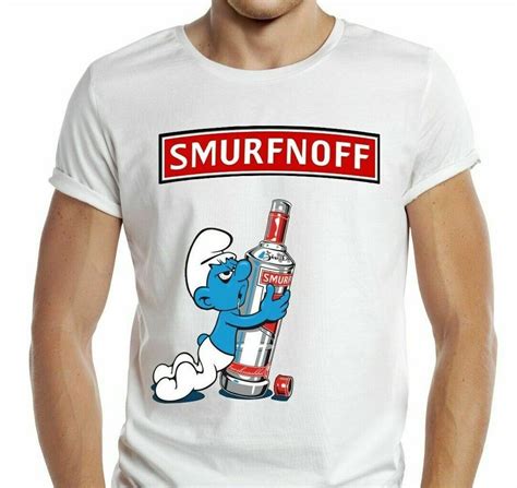 Smurfnoff T Shirt Retro Hen Party Stag Classic Cartoon Drink Vodka Birthday Ebay
