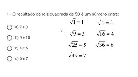 Raiz Quadrada De 50 Simplificada