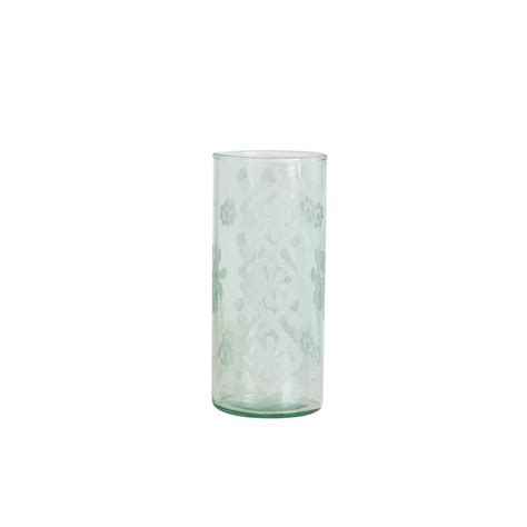 Clear Etched Glass Hurricane Vase Michaels