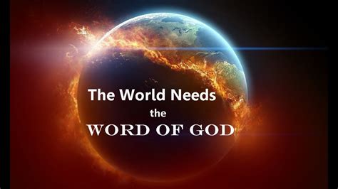 The World Needs The Word Of God Witbank Baptist Church