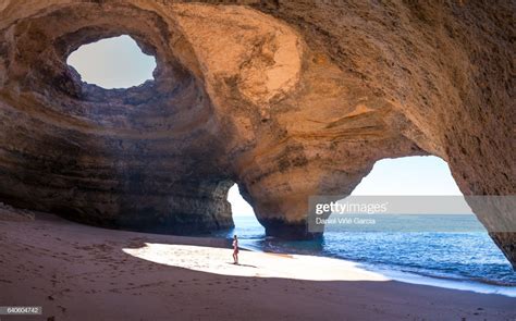 Benagil Sea Cave Faro District Algarve Portugal High Res