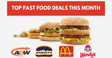 We'll be updating the site often with all of the newest sales, specials and promotions. Top Fast Food Deals in Canada: June 2019