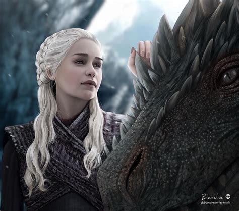 Daenerys Targaryen Digital Art Game Of Thrones Blanche Art On Artstation At Https Arts