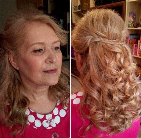 Half Up Curly Hairstyle With A Braid Mother Of The Bride Hairdos